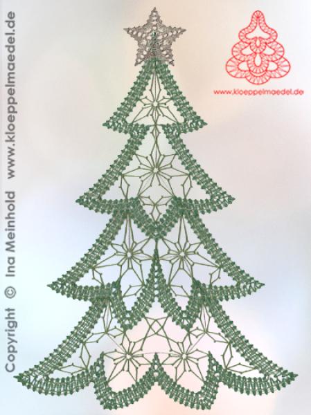 523 Klöppelbrief Ganz großer Tannenbaum "Sterne"